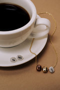 Coffee Bean 'Happiness, Wealth, Health' Engraved Pendant Necklace 4