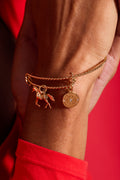 Horse Girl Rope Textured Charm Bangle 2