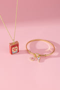 Sweethearts® Box Locket And Heart Charm Necklace 6