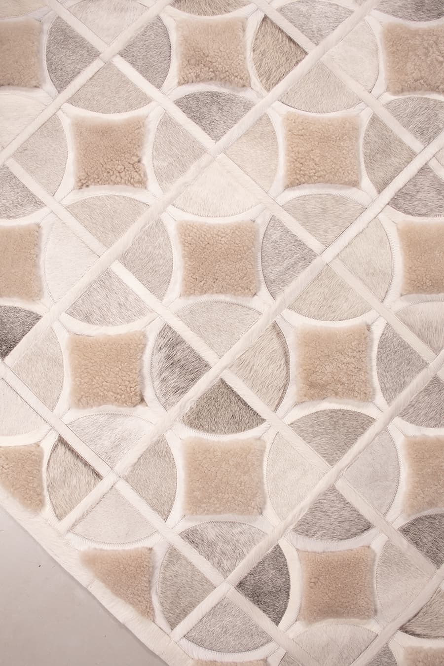 Alpha – Custom Cowhide & Shearling Rug