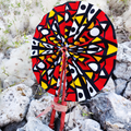 Zakia African Print Folding Hand Fan 1