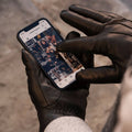 Aldo (black) - Italian lambskin leather gloves with lambswool lining & touchscreen feature 8