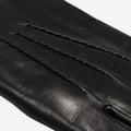 Aldo (black) - Italian lambskin leather gloves with lambswool lining & touchscreen feature 5