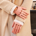Alessa (pink) - Classic Italian lambskin leather driving gloves 3