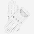 Alessa (white) - Classic Italian lambskin leather driving gloves 2