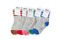 Heather Grey & Brown Stripe Socks 3