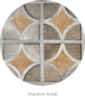 ALPHA – Custom Animal Hide Rug in Geometric Circle Pattern 3