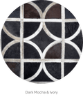 ALPHA – Custom Animal Hide Rug in Geometric Circle Pattern 4