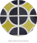ALPHA – Custom Animal Hide Rug in Geometric Circle Pattern 5