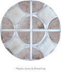ALPHA – Custom Animal Hide Rug in Geometric Circle Pattern 6