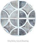 ALPHA – Custom Animal Hide Rug in Geometric Circle Pattern 7