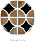 ALPHA – Custom Animal Hide Rug in Geometric Circle Pattern 8
