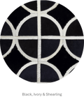 ALPHA – Custom Animal Hide Rug in Geometric Circle Pattern 9