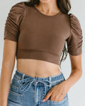 Ruched Sleeve Halftee 8