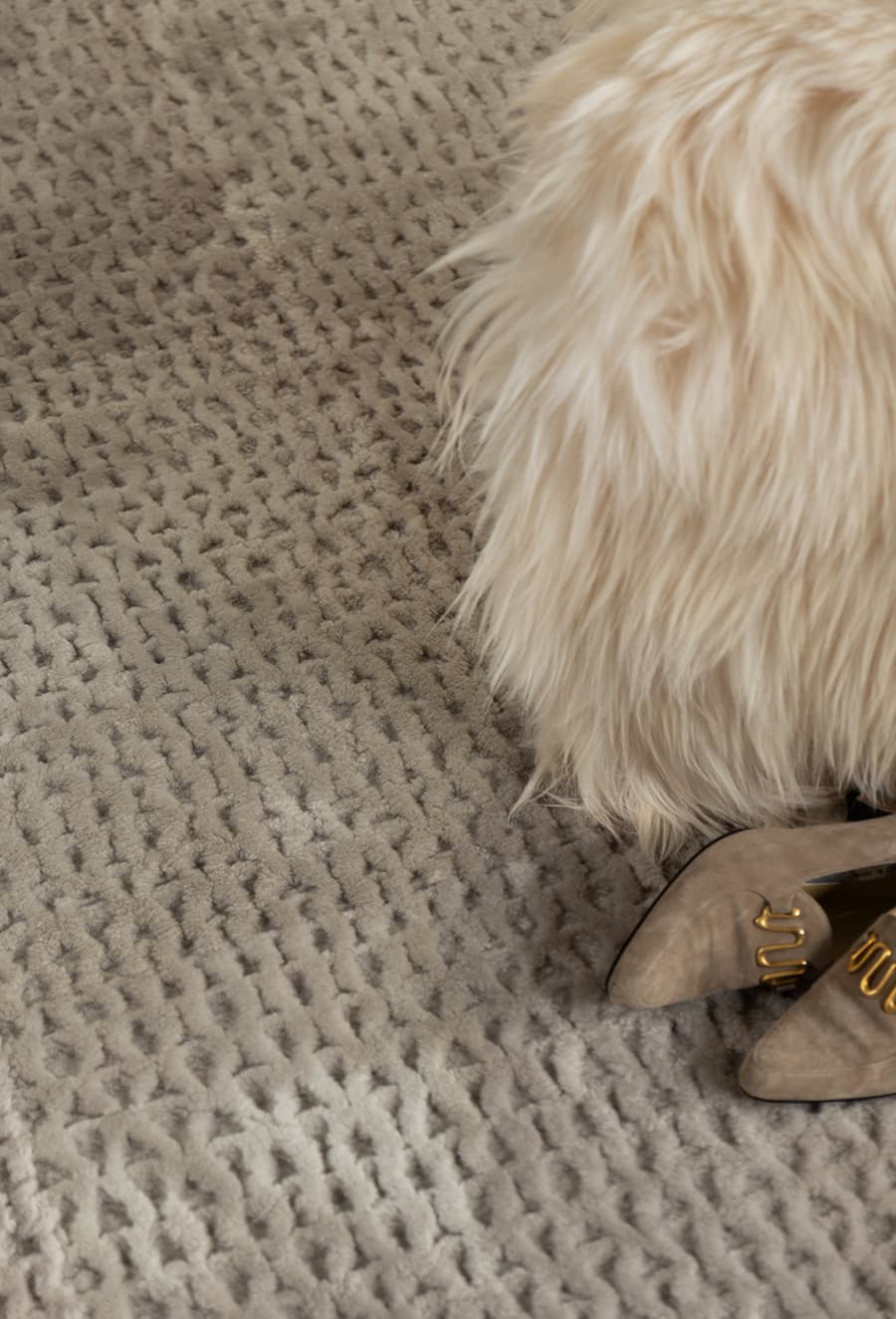 AMANDA - Sculpted Grey Rug