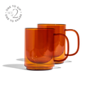 Cove 12oz Glass Mug - Set of 2 - Amber 1
