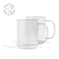Cove 12oz Glass Mug - Set of 2 - Clear 1