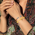 Positive Light Enamel Hamsa Evil Eye Cuff 2