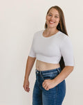 Crew Neck Elbow Sleeve Halftee 4