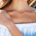 Good Fortune + Growth 2mm Necklace + Layered Bracelet Set 6