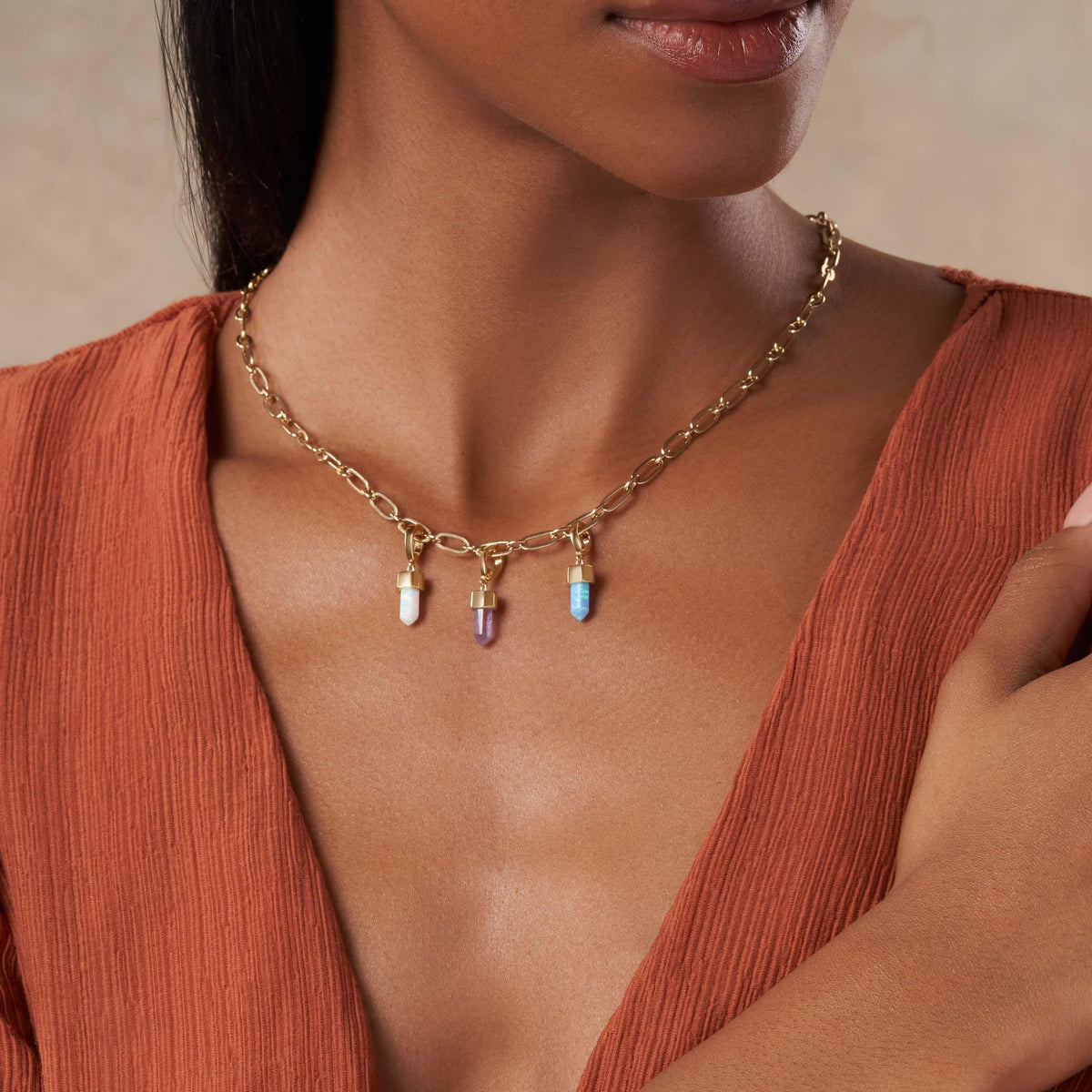 Dream Seeker White Opal Pointer Charm