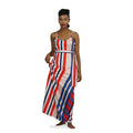 Two-Piece Summer Striped Casual Sleeveless Maxi Dress 4