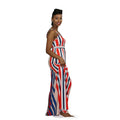 Two-Piece Summer Striped Casual Sleeveless Maxi Dress 2
