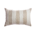 Beige and Ivory Striped Pillow 2