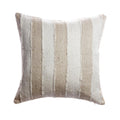 Beige and Ivory Striped Pillow 1