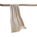 Melange Ivory Luxury Throw Blanket 1