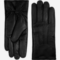 Benjamin (black) – Thick goatskin leather gloves with warm lambswool lining & touchscreen feature 1