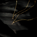 Tiny Lou Birthstone Charm Necklace • Black Onyx 2