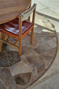 BROKEN ROUND - Patchwork Cowhide Rug 2