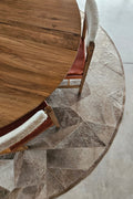 BROKEN ROUND - Patchwork Cowhide Rug 4