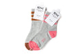 Heather Grey & Pink Stripe Socks 5