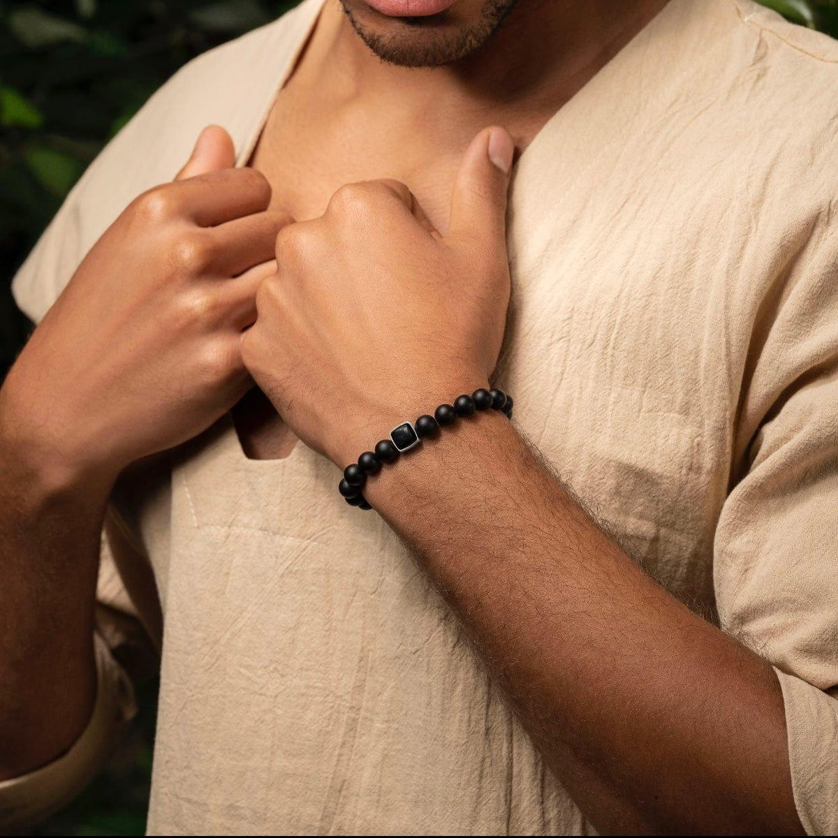Powerful Vibrations Matte Onyx Bracelet
