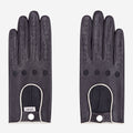 CD4050 (black/white) - Women’s Italian lambskin driving gloves with contrast trim 1