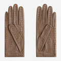 CD4378 (camel) - Women's sporty Italian leather driving gloves 2