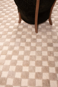 CHECKERED High & Low Shearling Rug | Handcrafted Patagonian Shearling
