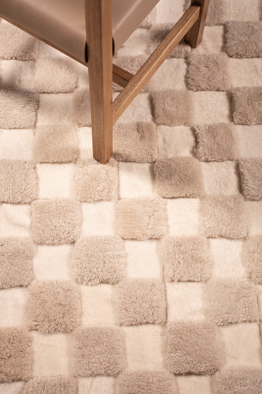 Checkered – High and Low Shearling Rug – view 8