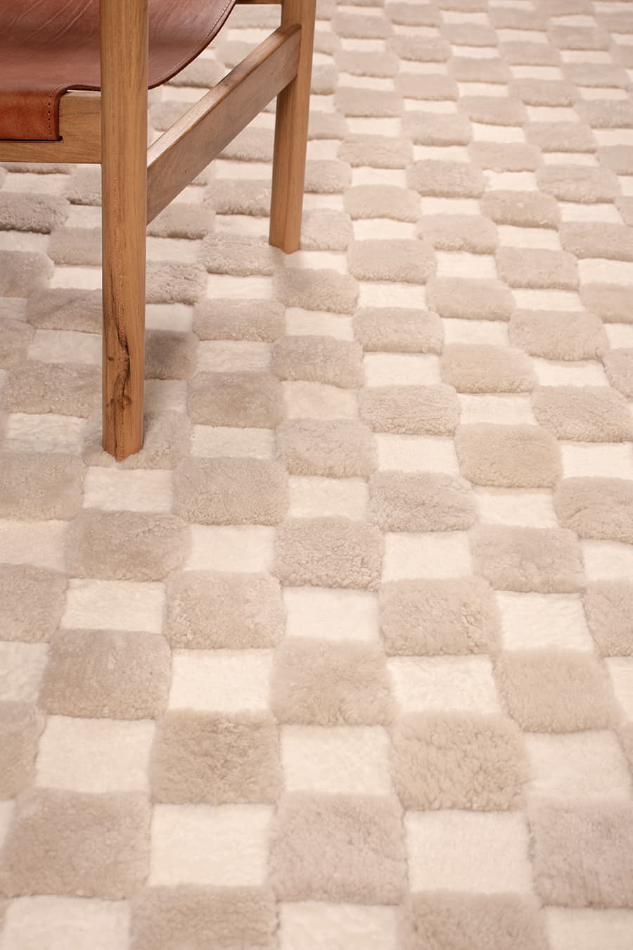 Checkered – High and Low Shearling Rug – view 10
