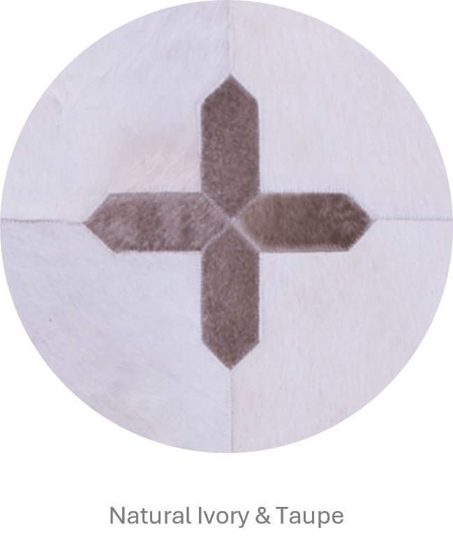 Crosses – Geometric Luxury Leather Rug for Designers