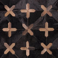 CROSSES – Geometric Luxury Leather Rug for Designers 1