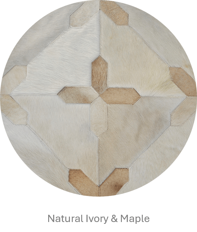 Crosses – Geometric Luxury Leather Rug for Designers