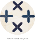 CROSSES – Geometric Luxury Leather Rug for Designers 6