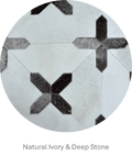 CROSSES – Geometric Luxury Leather Rug for Designers 7