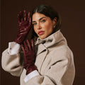 Camilla (xb) - Italian long leather winter gloves with luxurious cashmere lining 2