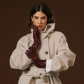 Camilla (xb) - Italian long leather winter gloves with luxurious cashmere lining 8