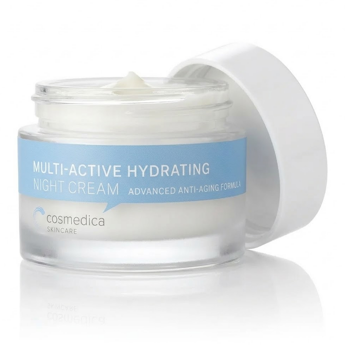 Cosmedica Skincare Multi-Active Hydrating Night Cream – Anti Aging Face & Neck Moisturizer with Hyaluronic Acid, Shea Butter, Glycolic Acid & Vitamin E – Overnight Wrinkle Repair Cream for Dry & Sensitive Skin, 2 oz