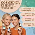 Cosmedica Skincare Facial Serum Trio Set – Vitamin C Serum, 2.5% Retinol Serum & Hyaluronic Acid Serum for Face – Anti Aging, Brightening & Hydrating Skincare – Reduce Wrinkles & Dark Spots – Vegan, Cruelty Free (3 x 1oz) 2